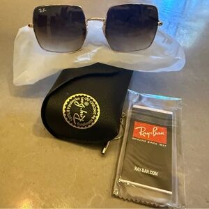 Ray-Ban Gold Frame Sunglasses with Gradient Lenses
